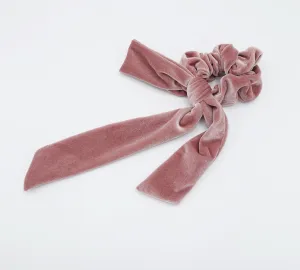 long tail velvet knot scrunchies women hair accessories