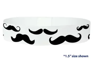 Loopty Loop Mustache Party Black White