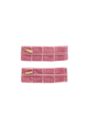 Pristine Pleats Clip Set of 2 - Rose