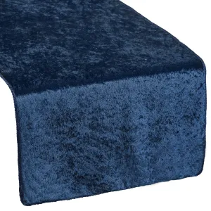 Velvet Table Runner - Navy Blue